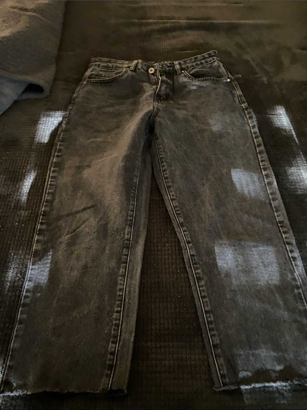 Cotton On Women's Straight Jeans — Washed Black